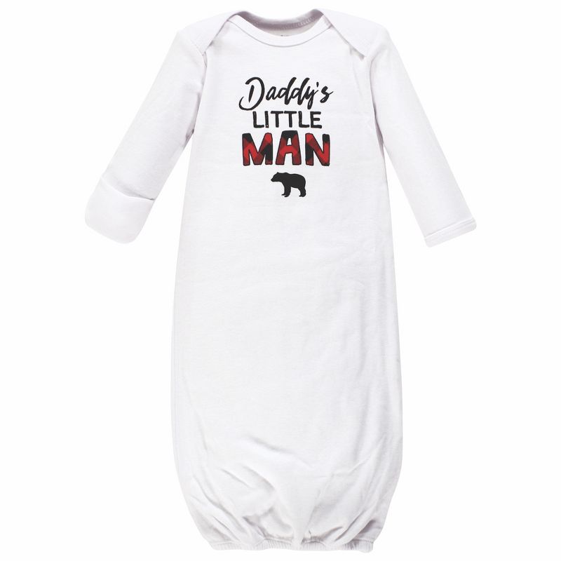 Hudson Baby Infant Boy Cotton Gowns, Buffalo Plaid Family, 4 of 7