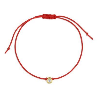 Girls' Tiny Clear Round CZ Bracelet 14k Gold - In Season Jewelry