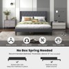 Infans Queen Size Upholstered Platform Bed with Button Tufted Wingback Headboard Grey - 4 of 4