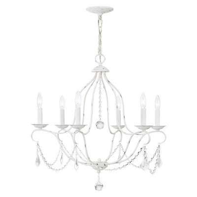 Livex Lighting Chesterfield 6 - Light Chandelier in  Antique White