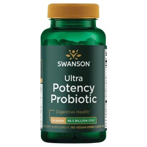 Swanson Ultra Potency Probiotic 66.5 Billion Cfu, 60 Veggie Embo Ap Caps - 1 of 4