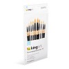 KINGART Brush Set Gold Nylon 12 Rounds - 4 of 4