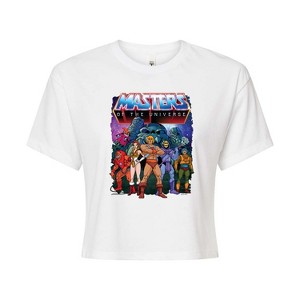 Women's - Masters of the Universe - He-Man and Friends Group Cropped Graphic T-Shirt - 1 of 4