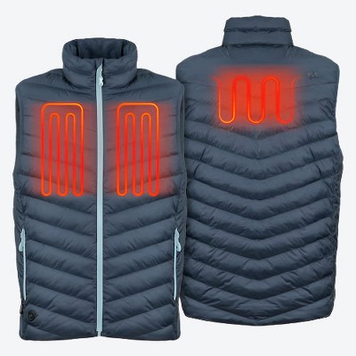 MOBILE WARMING Mens Backcountry Xtera Heated Puffer Vest Large Arctic Blue — фото 2