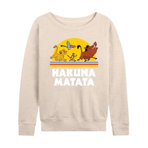 Women's - Disney - Hakuna Matata Lightweight French Terry Slouchy - 1 of 4