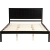 Streamdale Platform Bed Frame With Headboard, Wood Slat Support, No Box Spring Needed, Queen, Espresso - 3 of 4