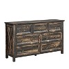 Hommoo Farmhouse 7 Drawers Dresser Dark Oak - image 2 of 4