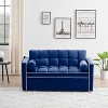 NicBex Modern Pull Out Sofa Bed Velvet Convertible Sleeper Sofa with Side Pockets and Pillows for Living Room - 3 of 4