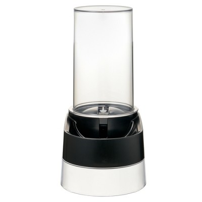 Black Elevated Automatic Gravity Pet Water Dispenser with Clear Tank