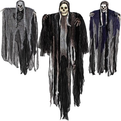 NAYSAYE Set of 3 Party Decoration and Accessories Hanging Ghost Figurine for Halloween Parties and Home, Multicolor, 47"*6"*12"