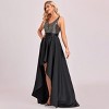 Ever-Pretty Glitter V-Neck A-line High-Low Satin Prom Dress - 4 of 4