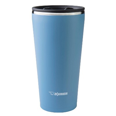 Zojirushi 15oz Stainless Steel Tumbler Blue/Gray: Double-Wall, Hot & Cold Drinkware, Hand Wash, 5-Year Warranty