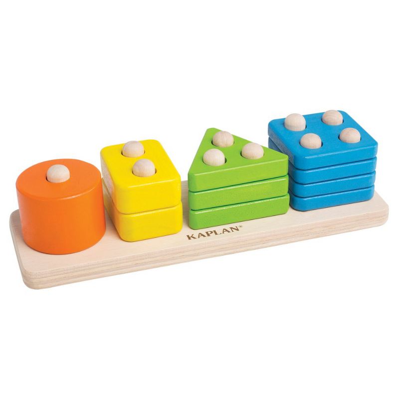 Guidecraft Toddler Wooden One to Four Counter, 1 of 4