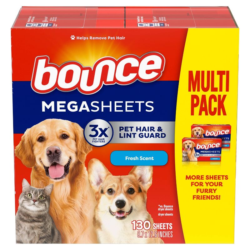 Bounce Fresh Scent Pet Hair and Lint Guard Mega Fabric Softener Dryer Sheets, 3 of 16