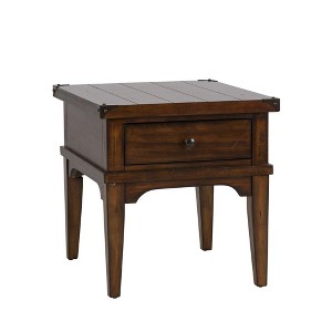 Liberty Furniture,Aspen Skies End Table in Russet Brown - 1 of 4