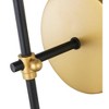 Elegant Lighting Mel 1 light Brass and Black and White shade wall sconce - 3 of 4