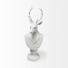 HomeRoots 23" White Polyresin Suited Deer Bust Tabletop Sculpture - 4 of 4