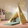 Kids Couch, 2 in 1 Comfy Toddler Couch Fold Out, Convertible Sofa to Lounger Foam Kids Chair - 4 of 4