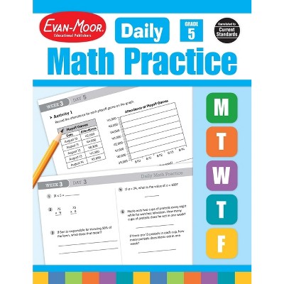 Daily Math Practice, Grade 5 Teacher Edition - by  Evan-Moor Educational Publishers (Paperback)