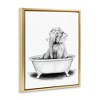 Stupell Industries Elephant In Tub Funny Floating Frame Canvas Art - 2 of 4