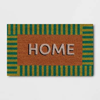 1'6"X2'6" 'Home' Striped Border Doormat Green - Threshold™