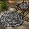 Park Designs Blacksburg Braided Black Oval Indoor Rug 32" x 42" - 2 of 4