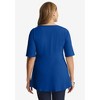 Jessica London Women's Plus Size Stretch Cotton Peplum Tunic - 3 of 4