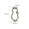 Unique Bargains Alloy Necklace Resin Casting Cat Shaped Pendant Frames 1.5" 20 Pcs - 2 of 4