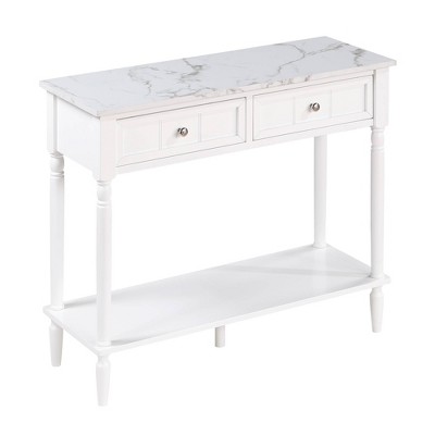 French Country 2 Drawer Hall Table with Shelf - Breighton Home