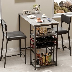 Garvee Dining Room Table with 2 Upholstered Chairs, Dining Table and Chairs with Metal Frame, Small Kitchen Table for Apartment, living Dining room - 1 of 4
