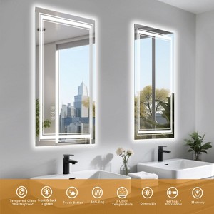 Sapphtopaz Rectangle Bathroom Mirror, Frameless Vanity Mirror, Decorative Wall Mirrors Smart Mirror for Bathroom, Over Sink, Bedroom - 1 of 4