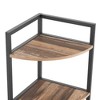 VYNXARIA Brown 6 - Level Corner - Fitted Decorative Bookcase: Stand - Alone Wooden Rack for Space - Efficient Storage - 4 of 4