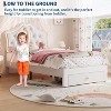 GAOMON Twin Size Upholstered Platform Bed with Storage Drawer, Crystal Tufted Headboard, Noise-Free Slats,Easy Assembly - 3 of 4