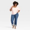 Women's Puff Short Sleeve Eyelet Peasant Top - Ava & Viv™ - 3 of 3