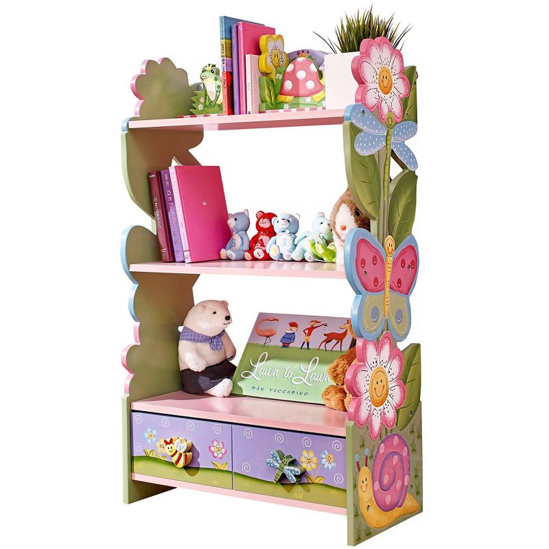 Fantasy Fields Magic Garden Kids&#39; 3-Tier Wooden Bookcase with Storage Drawers, 5 of 12