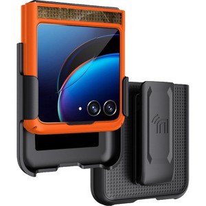 Nakedcellphone Combo for Motorola RAZR+ 2023 (RAZR PLUS) - Slim Case and Belt Clip Holster Combination - 1 of 4