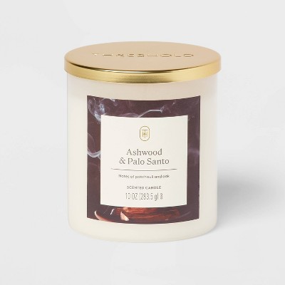 Lidded Glass Jar Candle Ashwood and Palo Santo 10oz - Threshold™