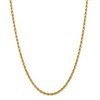 Black Bow Jewelry 4mm, 14k Yellow Gold, Diamond Cut Solid Rope Chain Necklace - 3 of 4