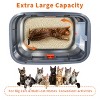 Artloge Extra Large Enclosed Stainless Steel Cat Litter Box High Side Anti-Leakage Pet Cat Toilet Front Entry Top Exit Box with Pedal Mat, Tray& Scoop - 4 of 4
