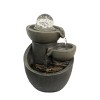 Nature Spring 3 Tier Tabletop Water Fountain With Rolling Glass Ball, Multicolored LED Lights, and Electric Pump - 3 of 4