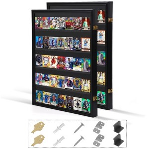 MUKE Lockable Graded Sports Card Display Case with 98% UV Protection, Acrylic Wall Mount for Baseball, Football & Trading Cards - 1 of 4