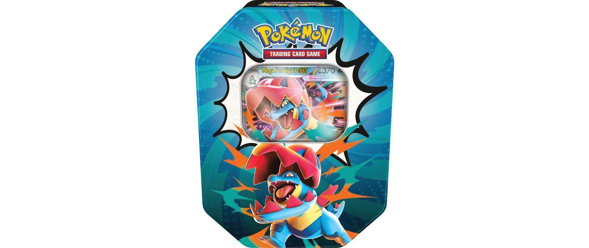 Pokemon TCG: Mega Evolution - Ascended Heroes Tin - Mega Feraligatr ex (4 Packs, Promo Card)