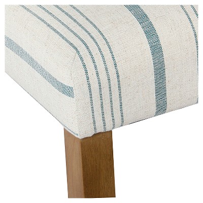 Calypso Blue Stripe 44" Classic Parsons High Back Barstool