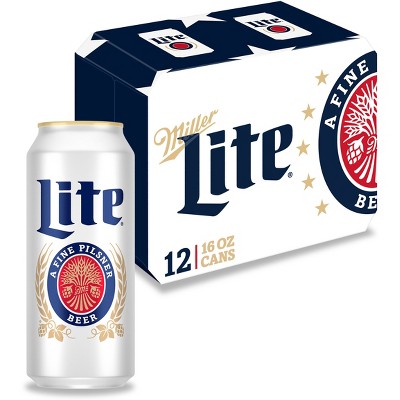 Miller Lite Beer - 12pk/16 fl oz Cans