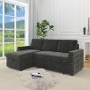TiramisuBest 85 Inches Sofa Bed, Modular Sectional Sofa with Storage, Sideboard Buffet Style Design for Living Room - 3 of 4