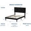 Velvet Upholstered Bed Frame with Vertical Channel Tufted & Sturdy Wood Slats, Strong Wooden Slats - 2 of 4