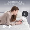 Itopfox King Size Electric Heated Mattress Pad with Memory & Preheat Functions, 12 Heat Settings Dual Control for 1-12 Hours Auto Off, Lighted Button - 2 of 4