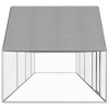 vidaXL Chicken Coop Silver Galvanized steel 26x6.5x6.5 feet Durable - 3 of 4