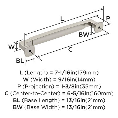 Satin Nickel Brushed Cabinet Drawer Pull with Mounting Hardware