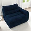 Vynxaria Bean Bag Seats - Navy Blue Floor Lounge Chair with Right Armrest, Ergonomic Sofa for Living Room & Bedroom - 4 of 4